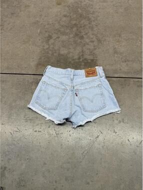 vintage levis 501 faded blue cut off denim jean shorts jorts size 25 WOMENS